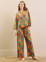 Celestial Harlequin Check Cotton Boxy Pyjama Set