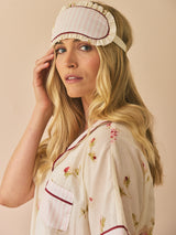Their Nibs x French Bedroom Ivory Nostalgic Rose Cotton Frill Eye Mask