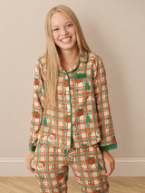 Tween Cosy Claus Brushed Cotton Pyjama Set