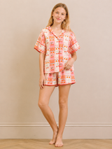Tween Cherry Kisses Gauze Oversize Short Pyjama Set