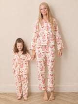 Tween Cream Mushrooms and Bows Brushed Cotton Pyjama Set