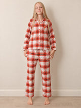Tween Red Tartan Brushed Cotton Pyjama Set