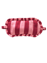 Frill Eye Mask Satin Pink Stripe