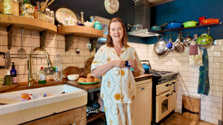 Fiona Barber Founder of Their Nibs in the kitchen of her London