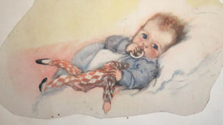 Vintage painting of a baby