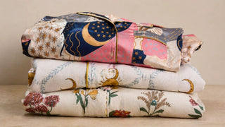 stack of folded pyjamas