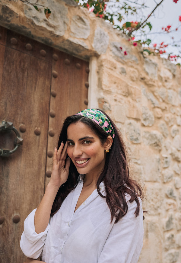 Satin Small Scarf Thirties Palms