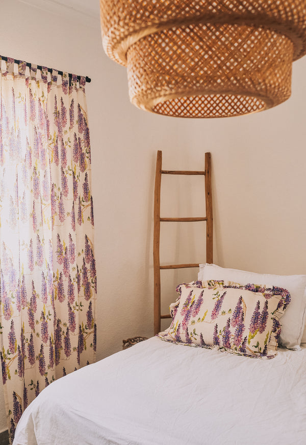 Linen Single Curtain Panel Wisteria