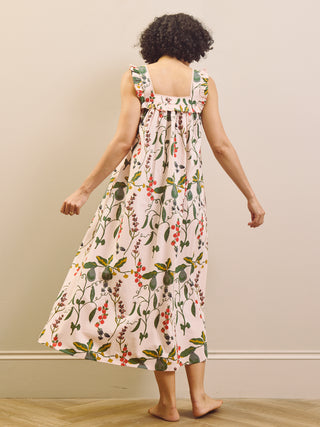Pink Pretty Pears Cotton Square Neck Midi Nightdress – THEIR NIBS