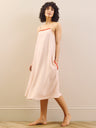 Blush Pink with Red Contrast Trim