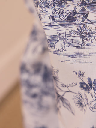 French Toile fabric swatch