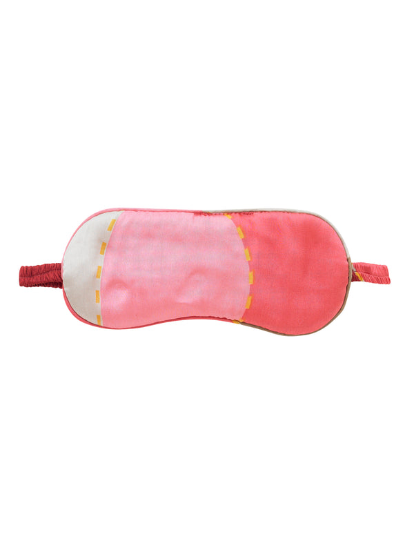Eye Mask Satin Pink Art Deco