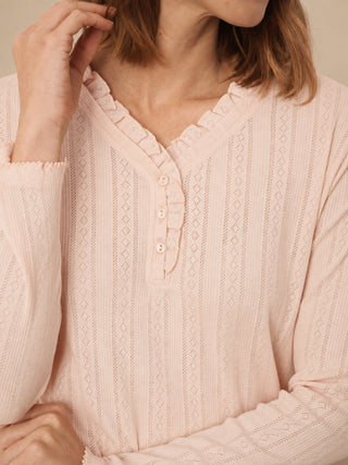 Blush Pink Pointelle Pyjama Set