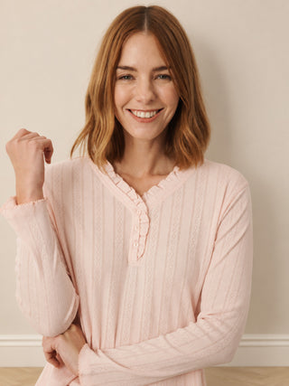 Blush Pink Pointelle Pyjama Set