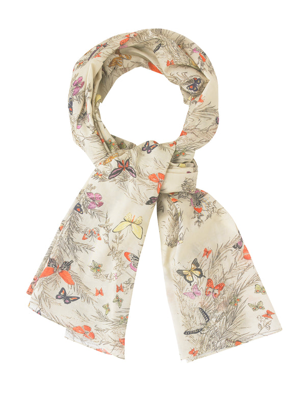 Wool Silk Ladies Scarf Evening Flutters