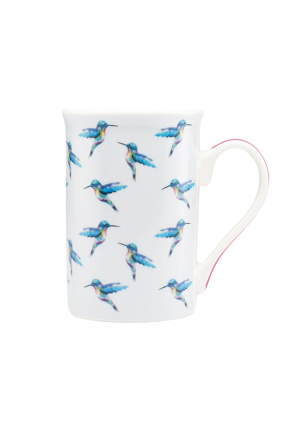 Ceramic Mug White Hummingbird