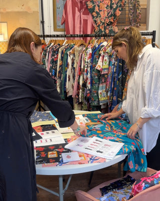 fiona founder of their nibs with sia designer of british pyjama brand