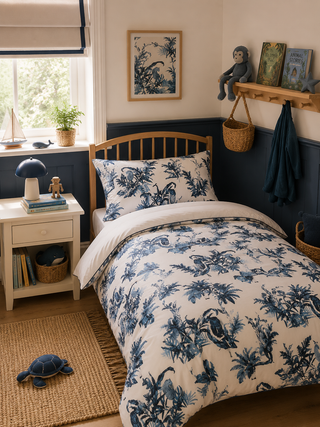 Kids Single Duvet Set, Jungle Chintz