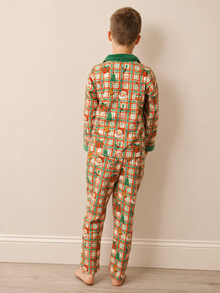 Kids Cosy Claus Brushed Cotton Pyjama Set
