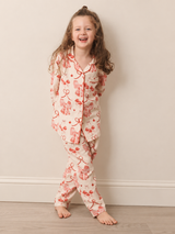 Kids Cream Mushrooms and Bows Brushed Cotton Pyjama Set