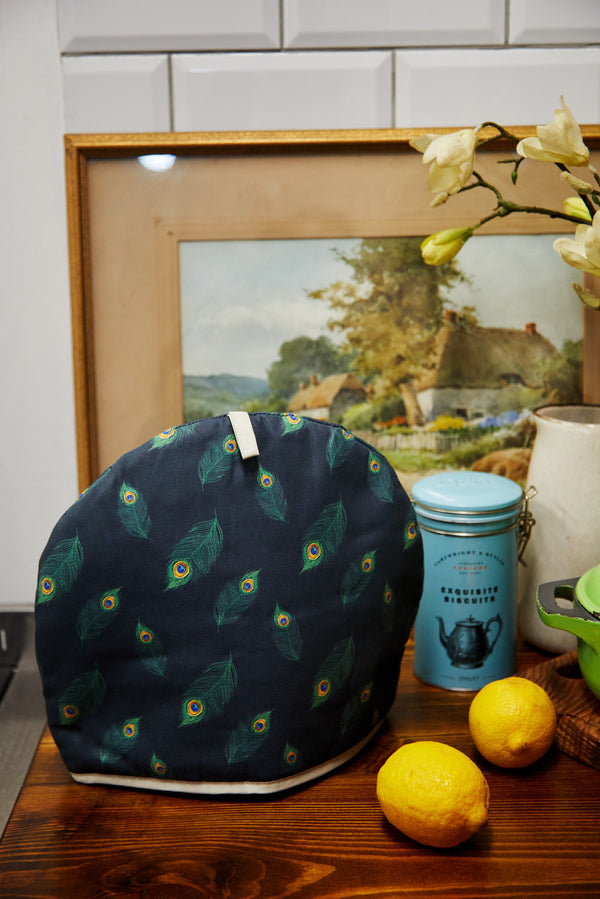 Cotton Tea Cosy Peacock Feather