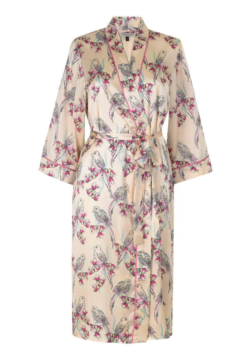 LONG DRAPED ROBE LOVE BIRD