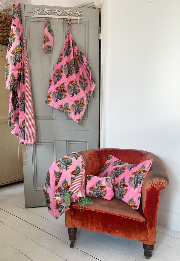 Drawstring Velvet Sack, Mardi Gras