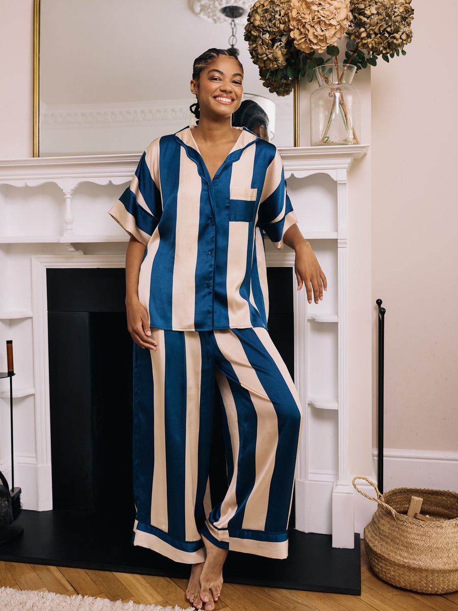 パジャマ・バスローブ house on the hill Pajamas Navy Stripe パジャマ・バスローブ house on the hill Pajamas Navy Stripe House