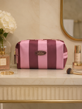 Cosmetic Bag Pink Stripe