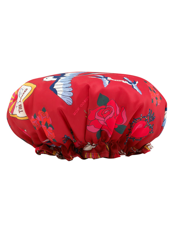 Shower Cap Red Mon Coeur