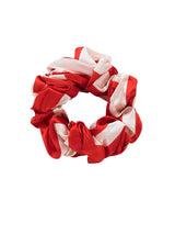 Satin Scrunchie Red Stripe