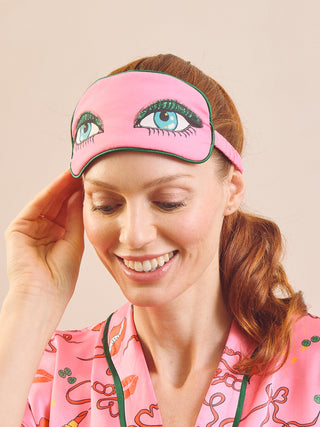 Their Nibs x Sophie Ellis-Bextor Pink Favourite Things/Read My Lips Satin Eye Mask