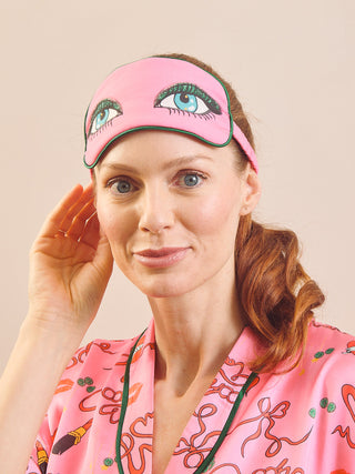 Their Nibs x Sophie Ellis-Bextor Pink Favourite Things/Read My Lips Satin Eye Mask