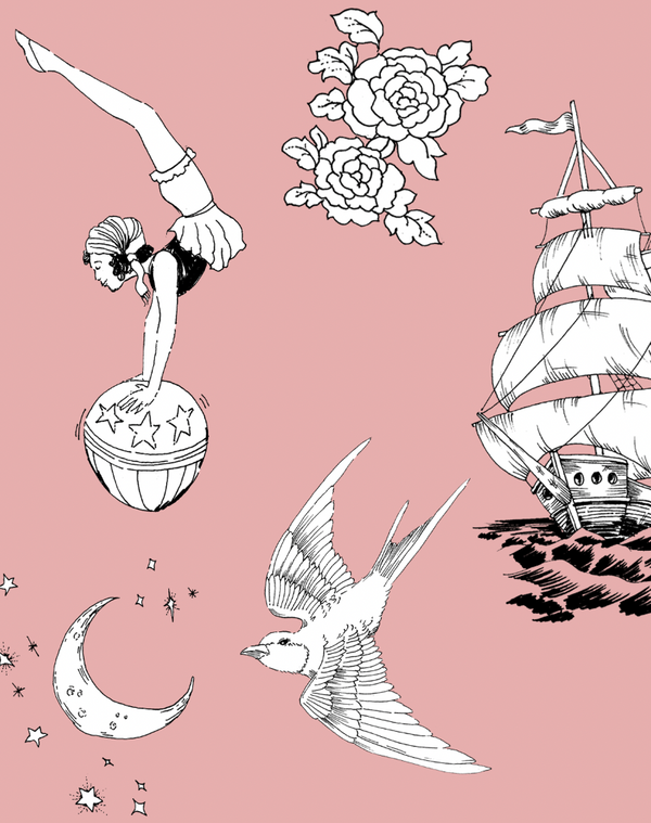 Sailor tattoo pyjama set print