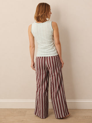 Blue Multi Stripe Gauze Lounge Trousers