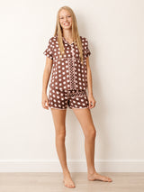 Tween Patchwork Polkadot Satin Oversize Pyjama Set