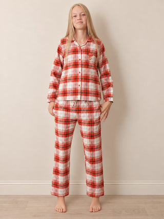 Tween Red Tartan Brushed Cotton Pyjama Set