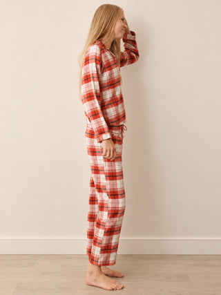 Tween Red Tartan Brushed Cotton Pyjama Set