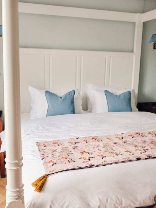 Velvet Throw Pink Evening Flutters