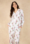 Womens Cotton Traditional Pyjamas White Lupin