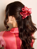 Satin Scrunchie Pink Art Deco