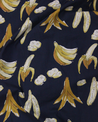 a banana print fabric swatch