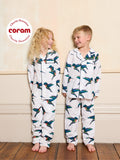 Kids Cotton Traditional Pyjamas White Hummingbird