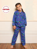 Kids & Tweens Cotton Traditional Pyjamas Navy Hummingbird