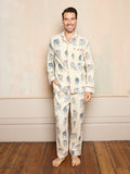 Mens Brushed Cotton Traditional Pyjamas Ecru Sheep