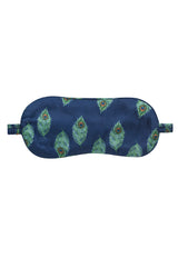 Satin Eye Mask Navy Peacock