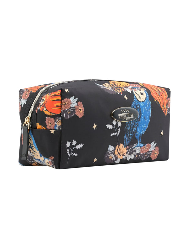 Cosmetic Bag Charcoal Owl Moonlight