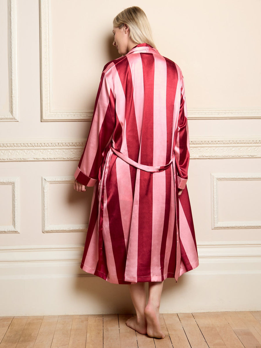 green emerald velvet dress Stripe Bathrobe