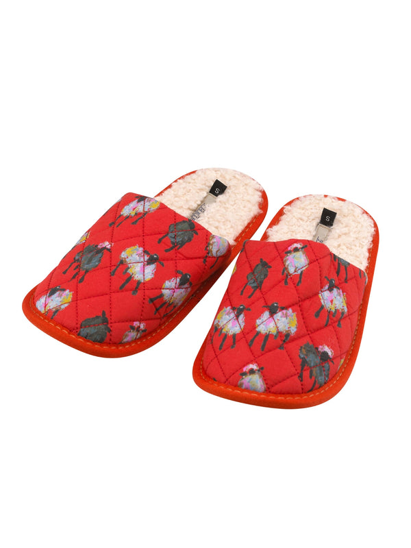 Unisex Cotton Slippers Red Sheep