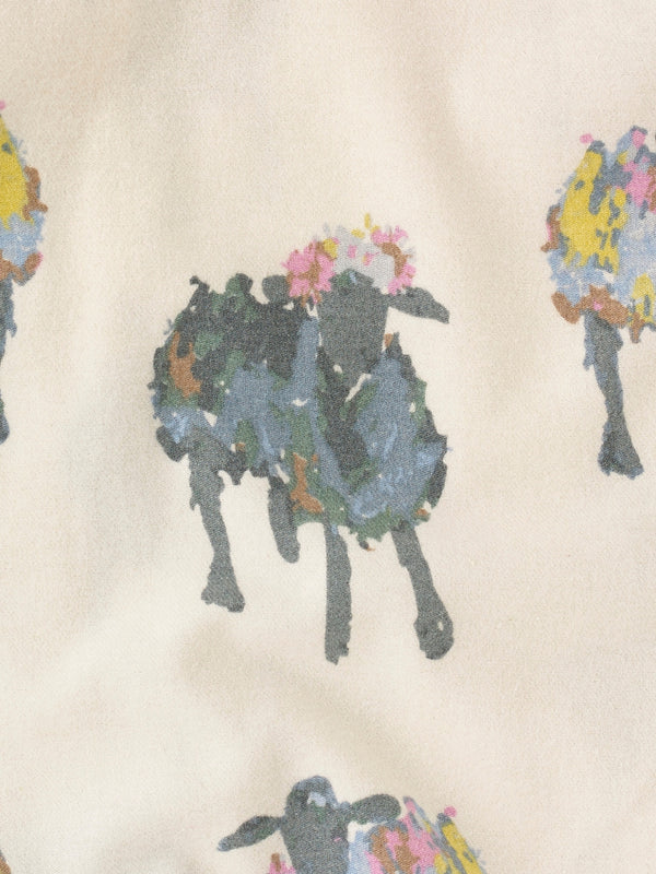 Tween Brushed Cotton Traditional Pyjamas Ecru Sheep